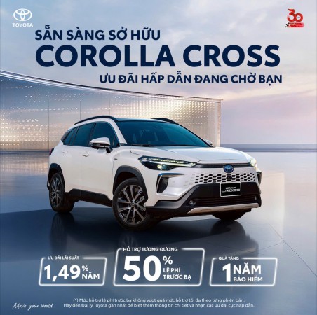 SẴN SÀNG SỞ HỮU COROLLA CROSS – ƯU ĐÃI HẤP DẪN ĐANG CHỜ BẠN