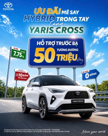 LÃI SUẤT HẠ SÀN - RƯỚC YARIS CROSS LIỀN TAY