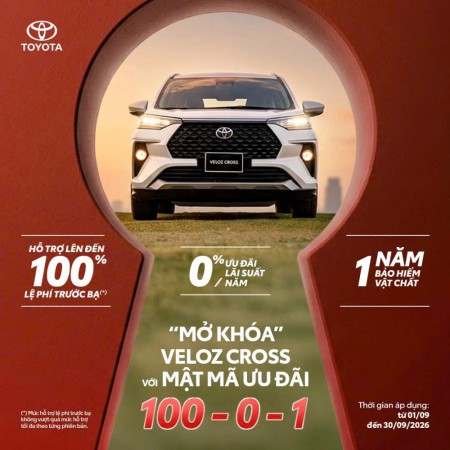 “MỞ KHÓA” VELOZ CROSS VỚI MẬT MÃ ƯU ĐÃI 100-0-1