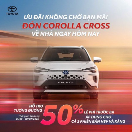 ƯU ĐÃI KHÔNG CHỜ BẠN MÃI - LÁI COROLLA CROSS VỀ NHÀ NGAY HÔM NAY