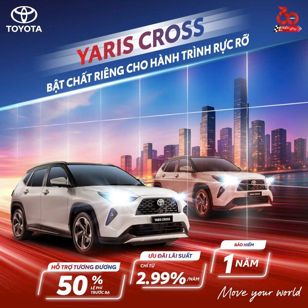 YARIS CROSS - BẬT CHẤT RIÊNG CHO HÀNH TRÌNH RỰC RỠ
