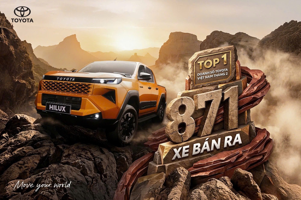 VỊ THẾ DẪN ĐẦU - TOYOTA HILUX BỨT PHÁ NGÔI VƯƠNG DOANH SỐ THÁNG 2